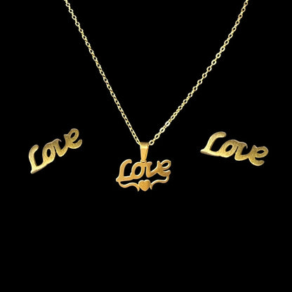 Heartfelt Love Pendant & Studs