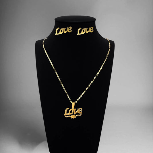 Heartfelt Love Pendant & Studs