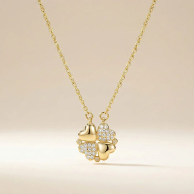 18KT Gold Plated Lucky & Love Pendant Necklace