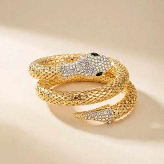 Crystal Serpent Wrap Bracelet