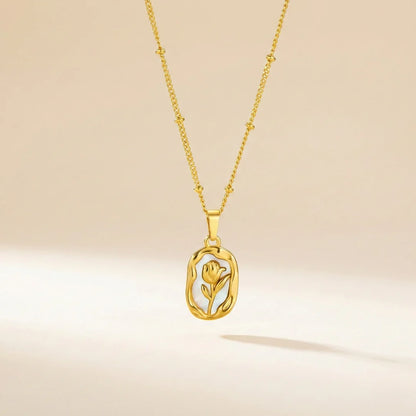 18KT Gold Plated Timeless Petal Glow Pendant