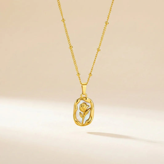 18KT Gold Plated Timeless Petal Glow Pendant