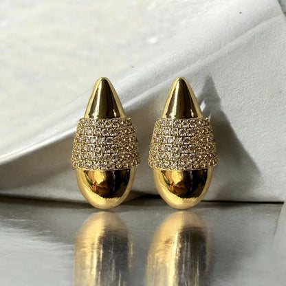 American Diamond Accent Studs - Waterproof & Glossy