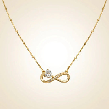18Kt Gold Plated CZ Infinity Pendant Necklace