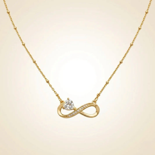 18Kt Gold Plated CZ Infinity Pendant Necklace