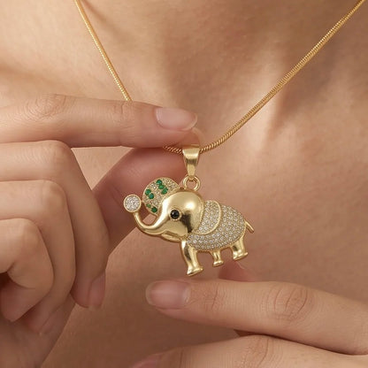18Kt Gold Plated Lucky Elephant Necklace