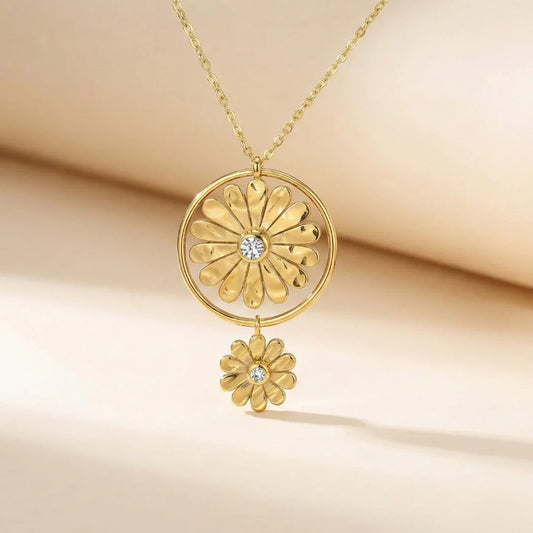 18KT Gold Plated Floral Luxe Drop