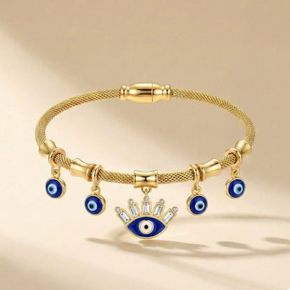 Luxe Evil Eye Crown Bracelet
