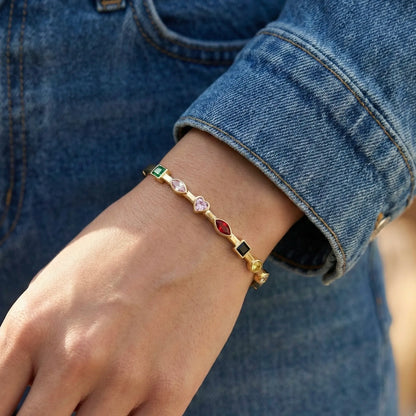 Vintage Multi-Stone Bangle