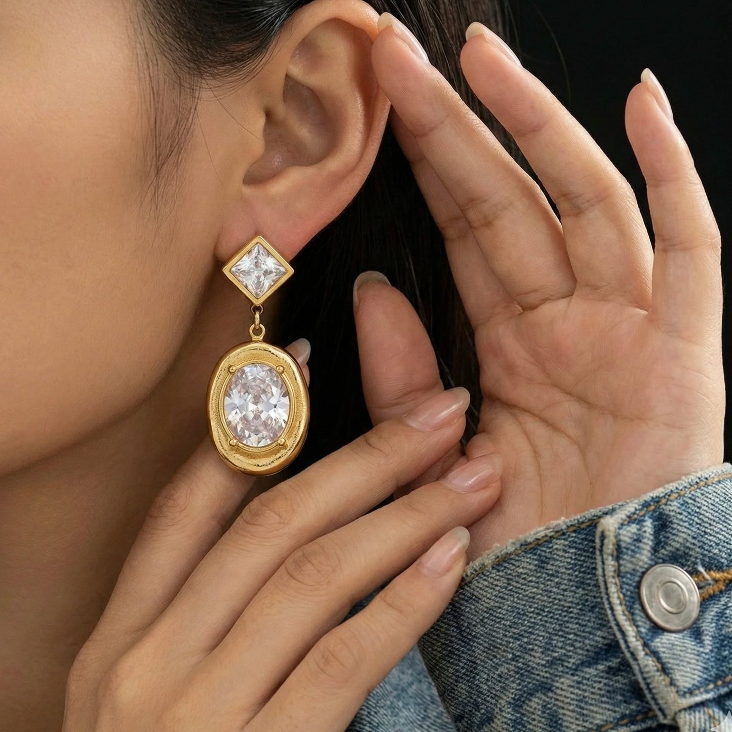 18KT Gold Plated Timeless Radiance Statement Drops