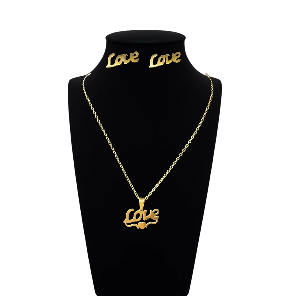 Heartfelt Love Pendant & Studs