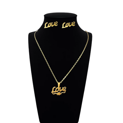 Heartfelt Love Pendant & Studs