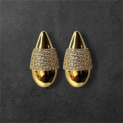 American Diamond Accent Studs - Waterproof & Glossy
