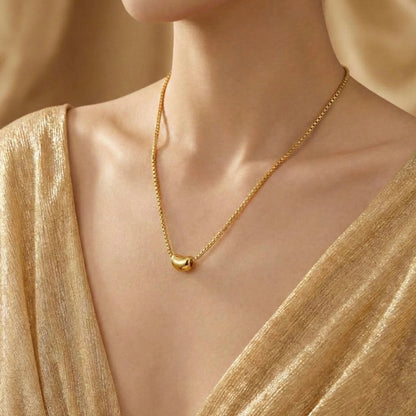 18KT Gold Plated Minimal Luxe Anti-Tarnish Bead Necklace