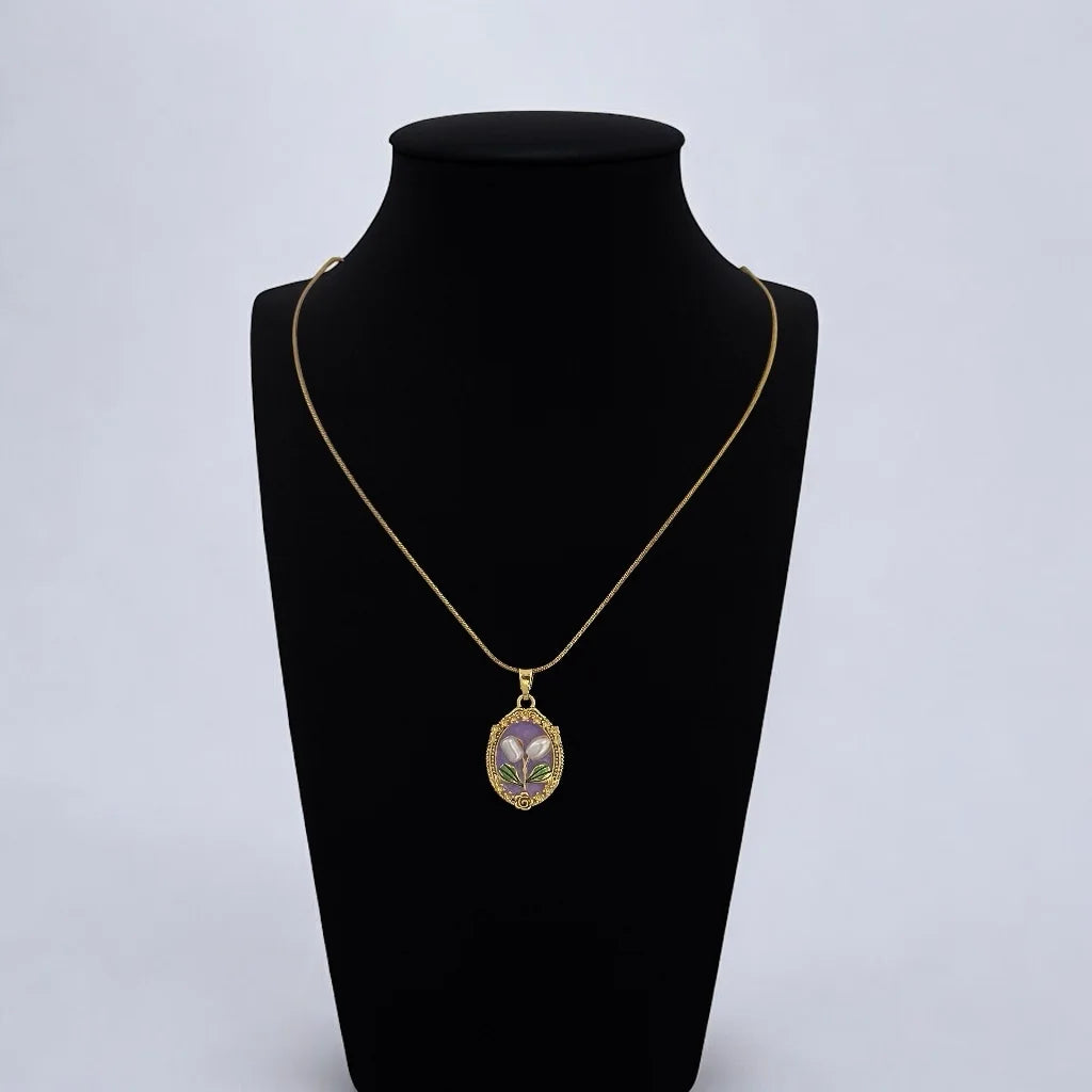 Vintage Pearl Blossom Pendant