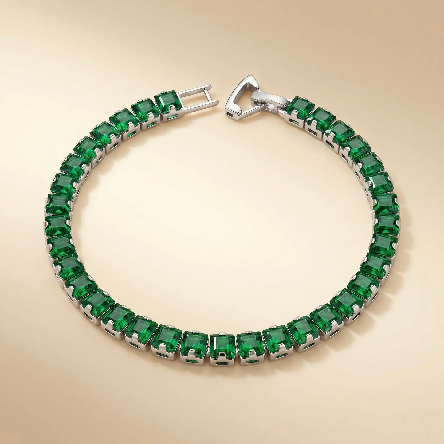 Classic Green Cubic Zirconia Tennis Bracelet