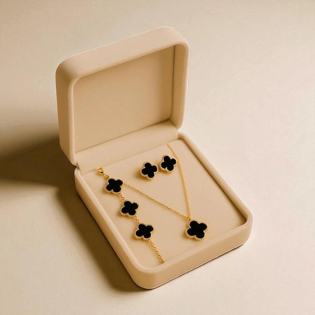 Luxe Black Clover Trio Set