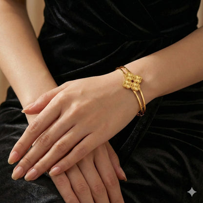 Royal Floral Clover Bangle