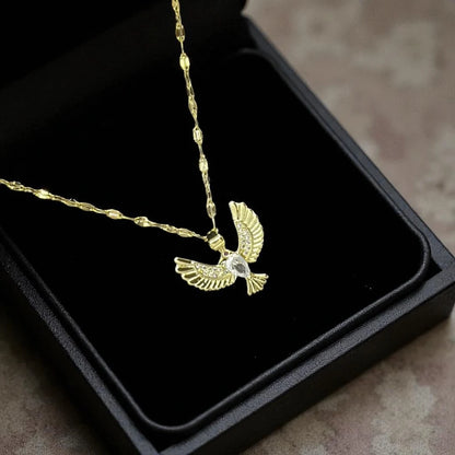 Royal Bird Charm Necklace