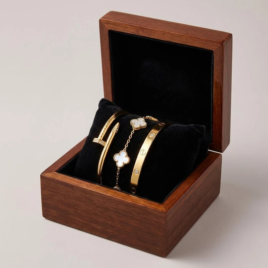 18KT Gold Plated Royal 3-in-1 Glam Stack