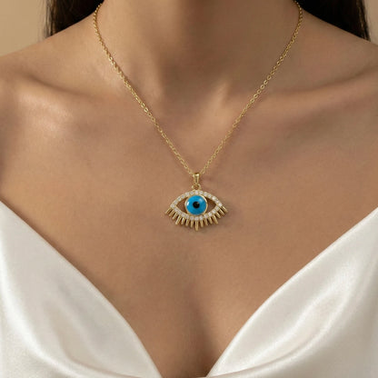 18KT Gold Plated Evil Eye Divine Gaze Pendant