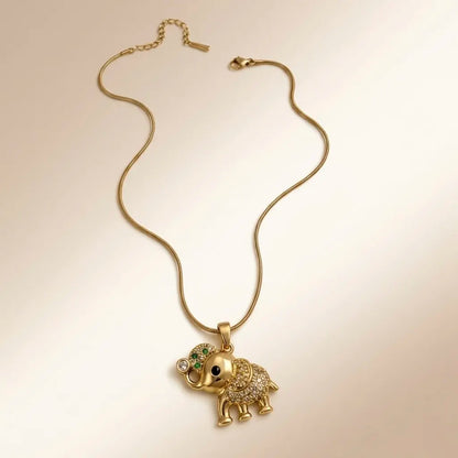 18Kt Gold Plated Lucky Elephant Necklace