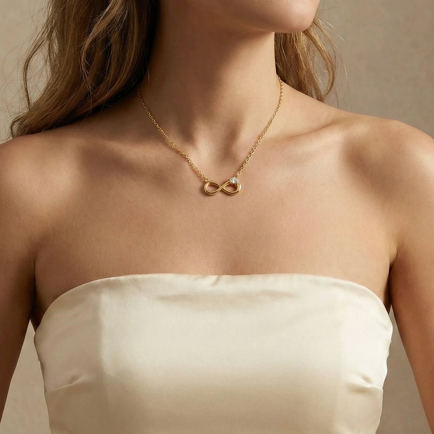 18KT Gold Plated Infinity Mini Spark Pendant