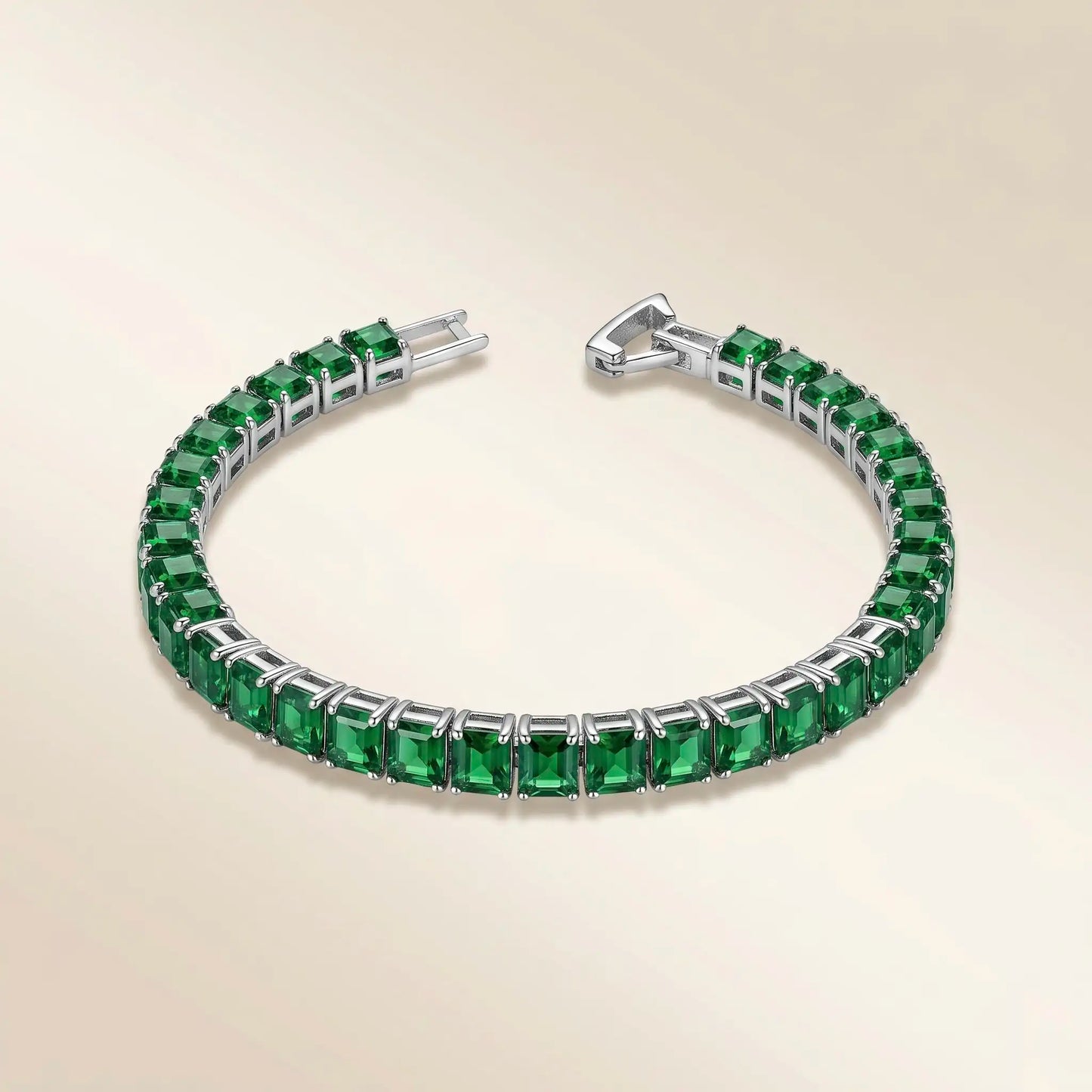 Classic Green Cubic Zirconia Tennis Bracelet