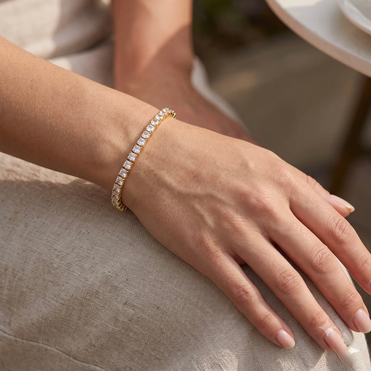 Classic Gold Cubic Zirconia Tennis Bracelet