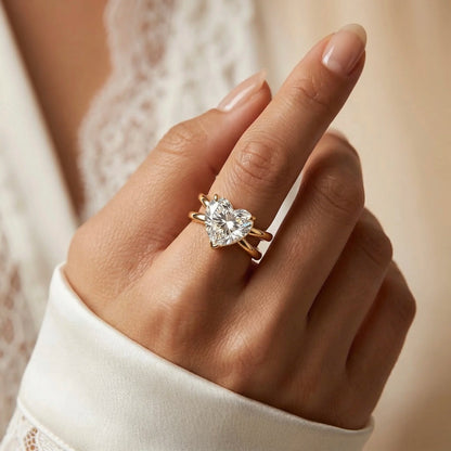 Adjustable, 18Kt Gold Plated luxe Solitaire Designer Ring