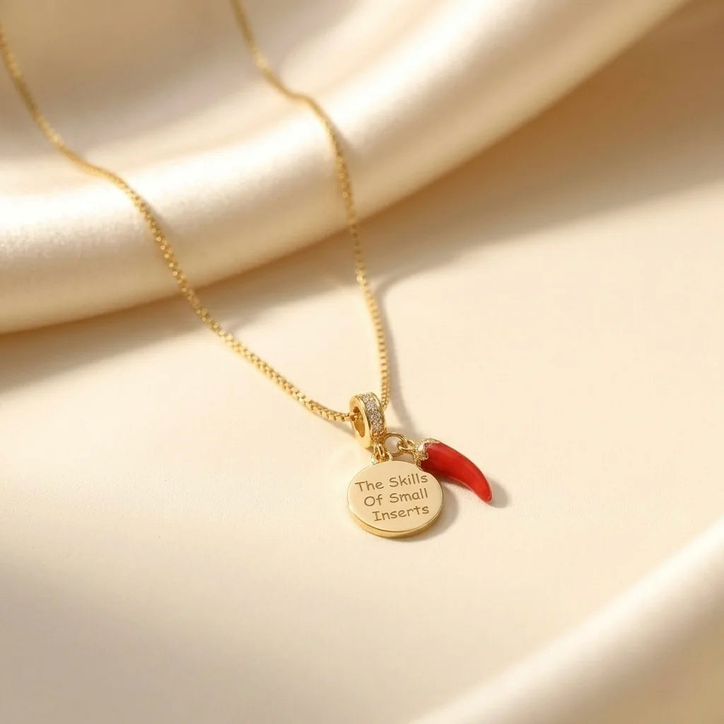 18Kt Gold Plated Lucky Chilli Charm Pendant Necklace