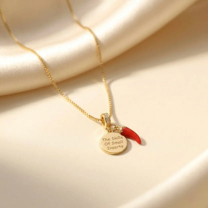 18Kt Gold Plated Lucky Chilli Charm Pendant Necklace