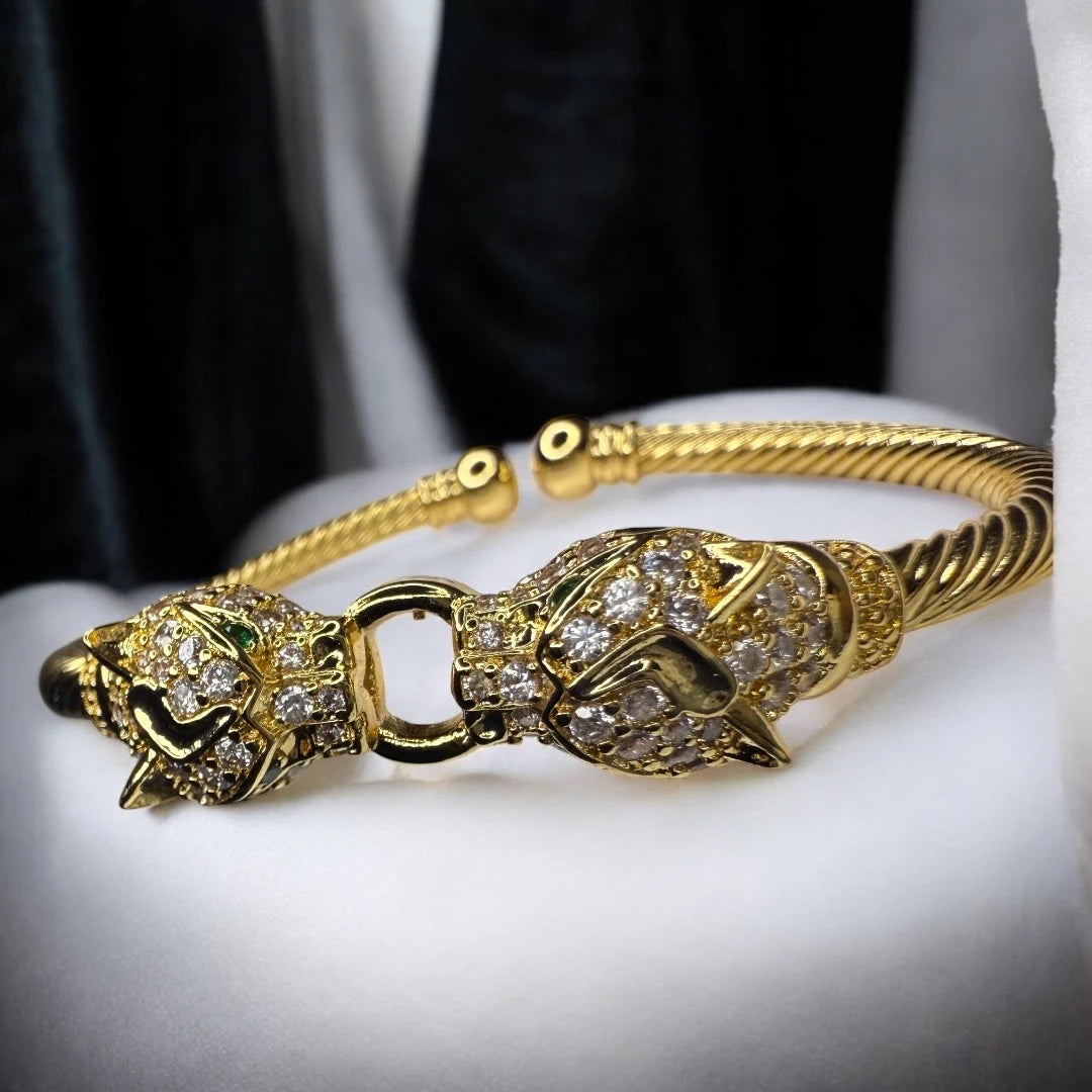 Panther Luxe Twist Cuff Bracelet