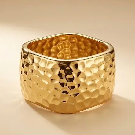 Wavy Hammer Luxe Bracelet Cuff