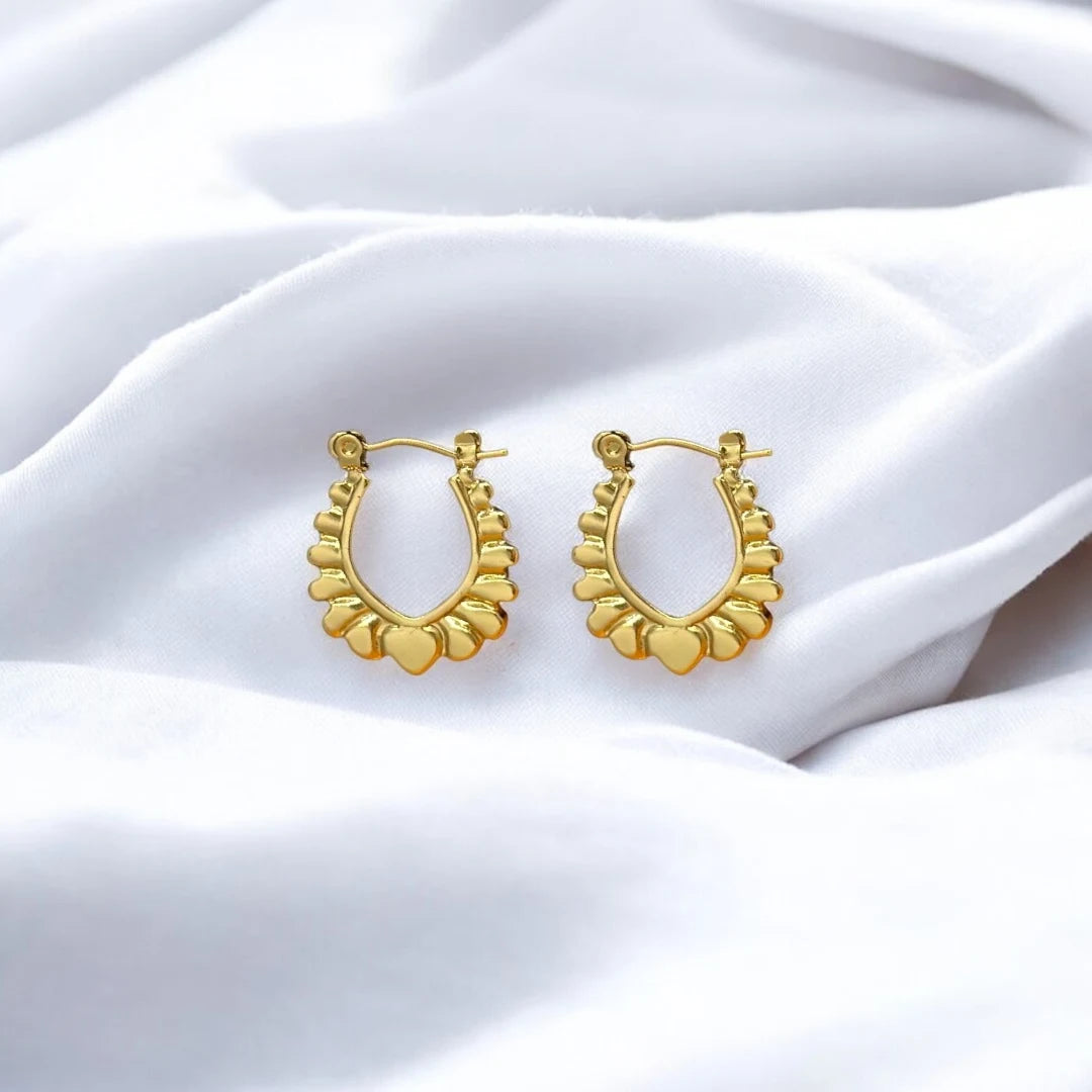 Sun Petal Gold Hoops