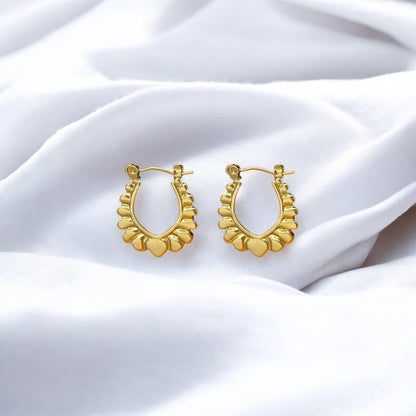 Sun Petal Gold Hoops