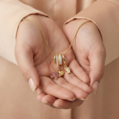 18Kt Gold Plated Starfish Charm Pendant Necklace