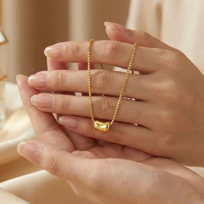 18KT Gold Plated Minimal Luxe Anti-Tarnish Bead Necklace