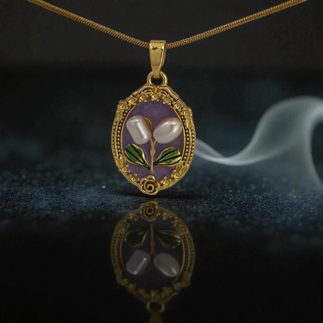 Vintage Pearl Blossom Pendant