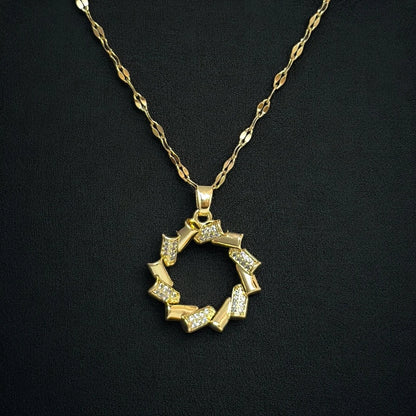 Golden Halo Sparkle Pendant