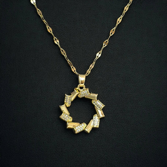 Golden Halo Sparkle Pendant