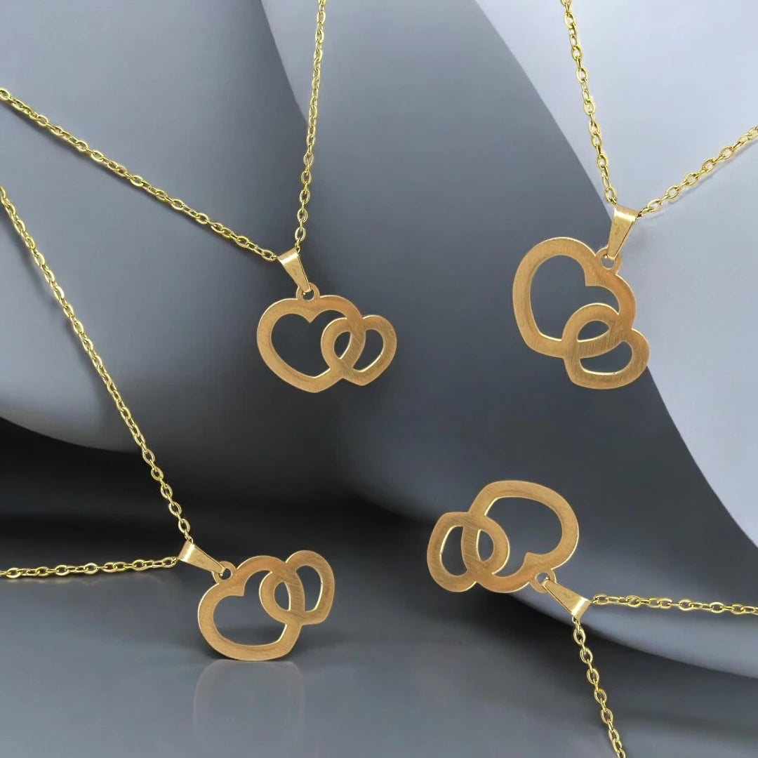 Forever Linked Heart Necklace Set