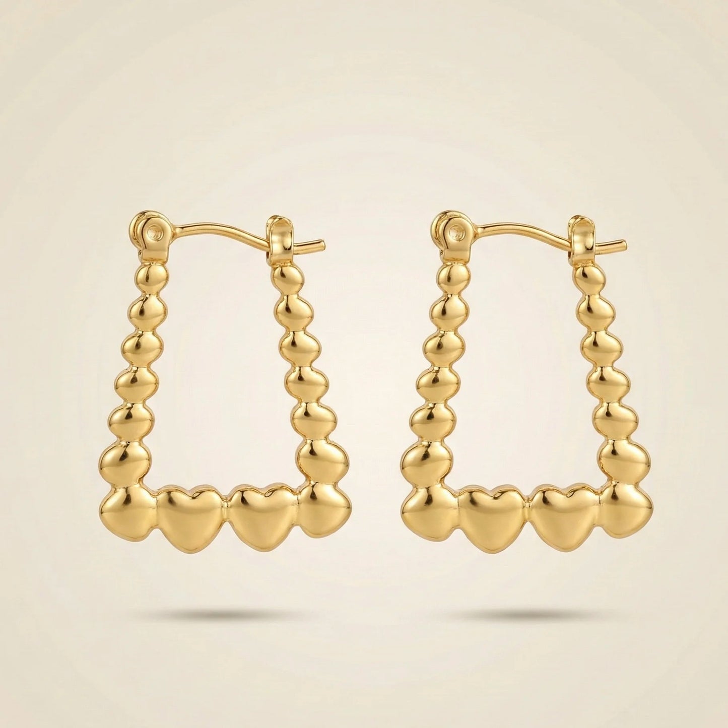 18KT Gold Plated Wavy Chic Hoops