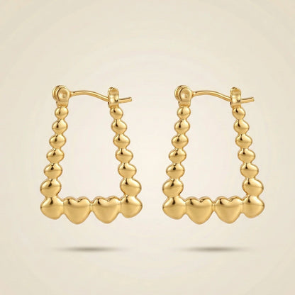 18KT Gold Plated Wavy Chic Hoops
