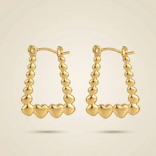 18KT Gold Plated Wavy Chic Hoops