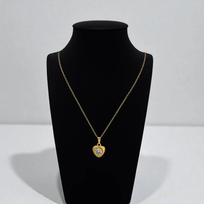 Luxe Solitaire Heart Pendant