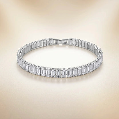 Classic Silver Cubic Zirconia Tennis Bracelet