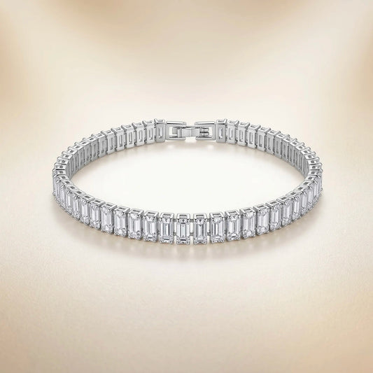 Classic Silver Cubic Zirconia Tennis Bracelet