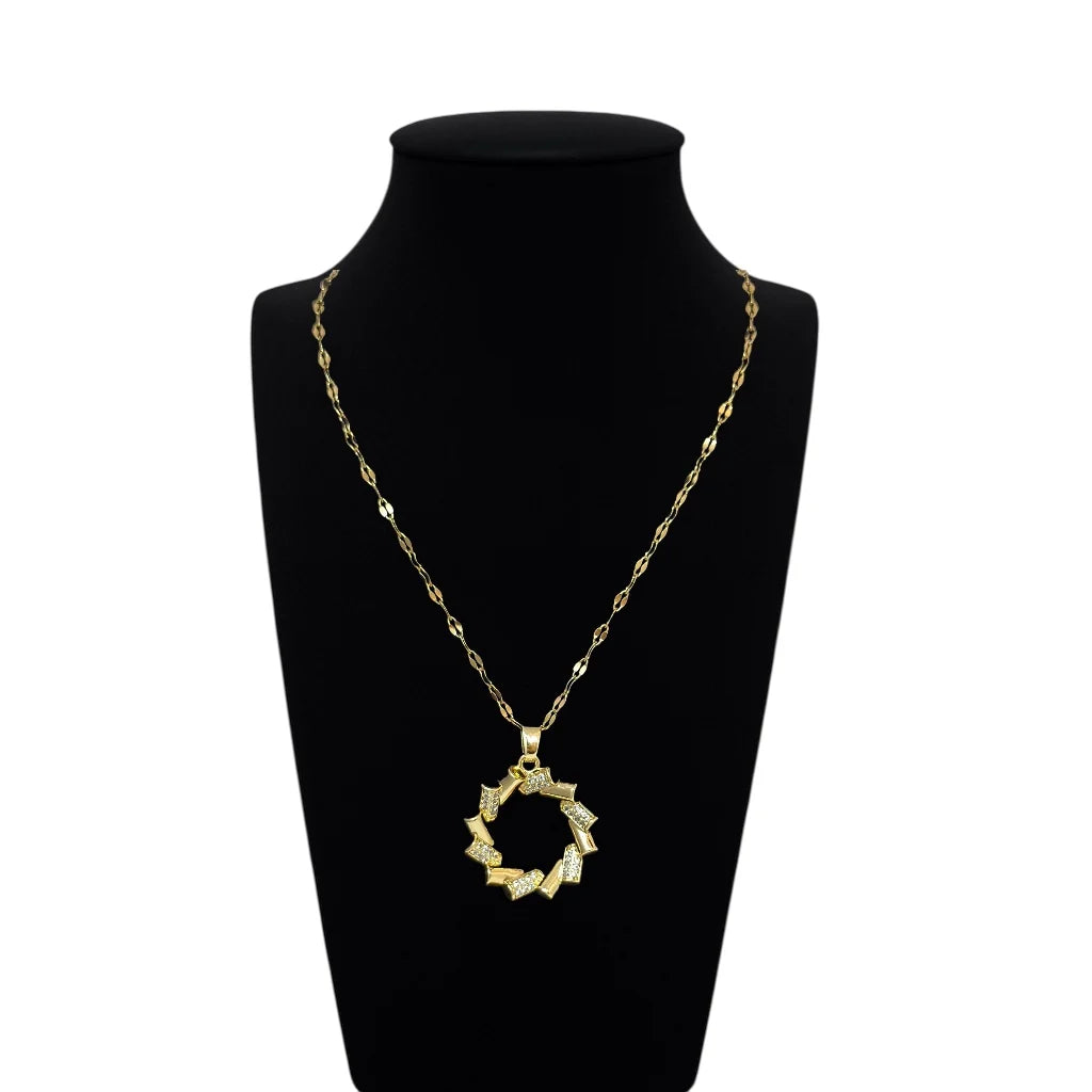 Golden Halo Sparkle Pendant
