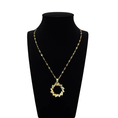 Golden Halo Sparkle Pendant
